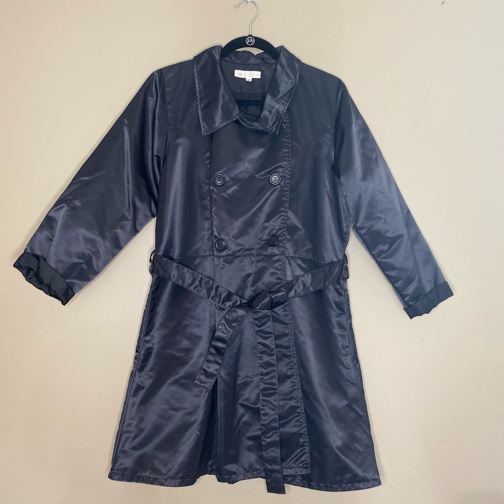 Black trench coat from Honore Collection